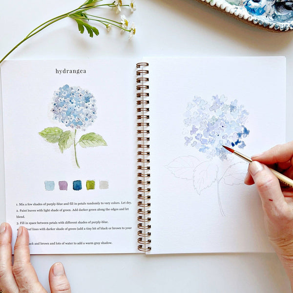 Flowers Watercolor Workbook - Little Flower Soap Co