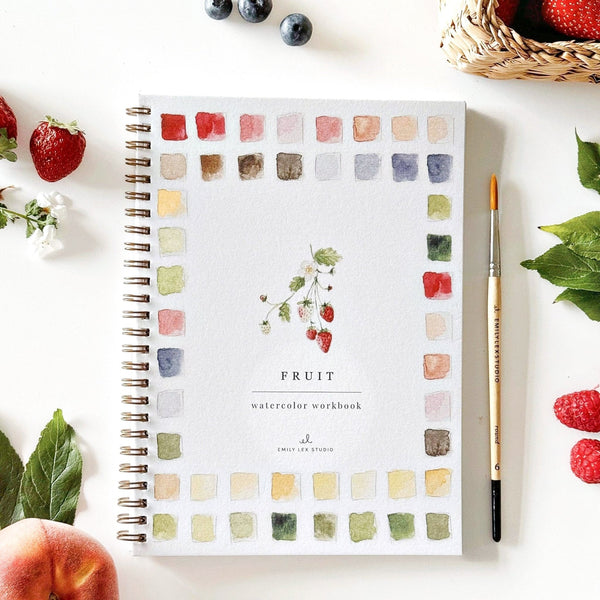 Fruit Watercolor Workbook - Little Flower Soap Coartart suppliesartisanart supplies