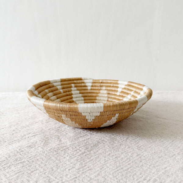 Gahoma Handwoven Small Bowl | Decorative Catchall Basket - Little Flower Soap Coall naturalbasketbeigeBathroom Decor