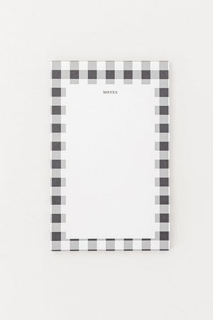 Gingham Check Heirloom Notepad - Little Flower Soap Co
