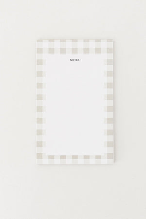 Gingham Check Heirloom Notepad - Little Flower Soap Co