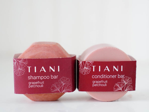Grapefruit Patchouli Shampoo & Conditioner Bar Set - Little Flower Soap CoBath and Showerconditioner barEco Friendlyshampoo