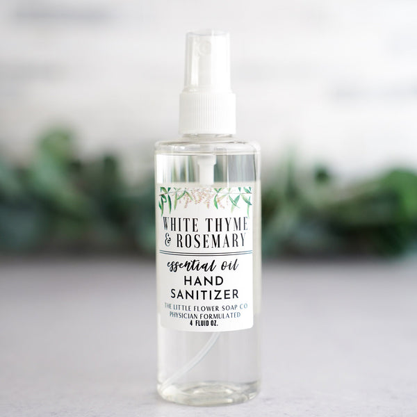 Hand Sanitizer White Thyme & Rosemary - Little Flower Soap Co