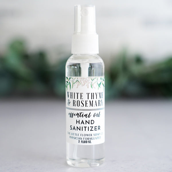 Hand Sanitizer White Thyme & Rosemary - Little Flower Soap Co