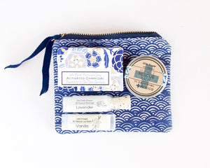 Handmade Travel Cosmetic Pouch and Spa Gift Set - Little Flower Soap Co
