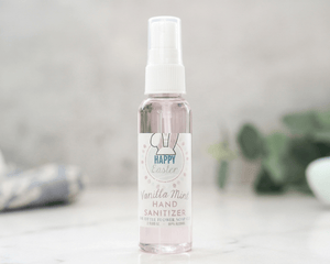 Happy Easter Hand Sanitizer - 2oz Vanilla Mint Scent - Little Flower Soap Co80% alcoholAlcohol based hand sanitizerantibacterial spraysHand Sanitizer