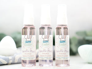 Happy Easter Hand Sanitizer - 2oz Vanilla Mint Scent - Little Flower Soap Co80% alcoholAlcohol based hand sanitizerantibacterial spraysHand Sanitizer