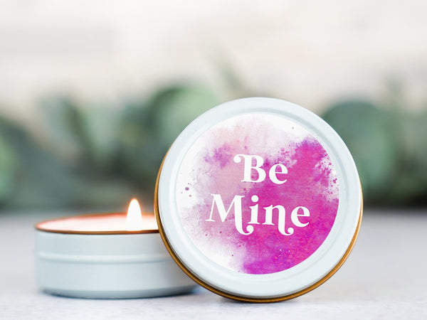 Happy Valentines Day Chapstick & Candle Set - Little Flower Soap Cobe minecortinagift setFavors