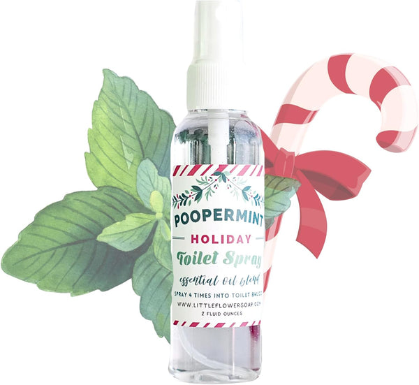 Holiday Poopermint Funny Punny Potty Spray - 2oz - Little Flower Soap CoDirty SantaGift for Dadpotty sprayRoom Spray