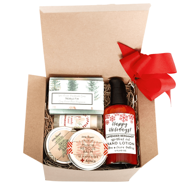 Holiday Self Care Gift Box – Christmas Spa Gift Box - Little Flower Soap CoChristmas Giftessential oil gift setgift setReachdesk