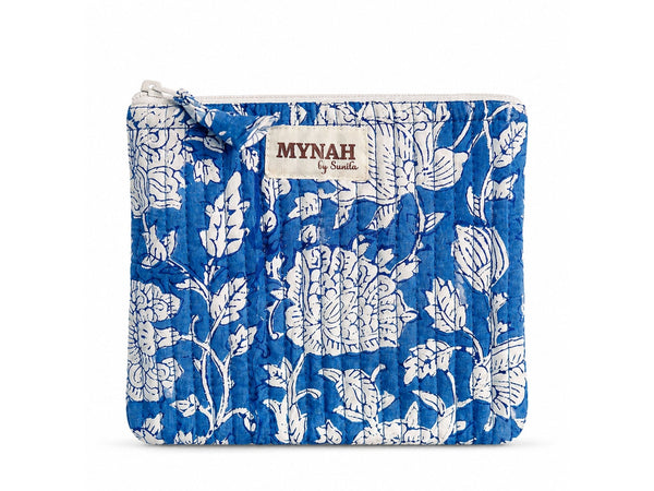 Indigo Blue Quilted Coin Pouch | Mini Wallet | Purse Organizer - Little Flower Soap Cocosmetic bagcosmetic casecosmetic pouchbag