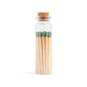 Juniper Green Matches in Small Corked Vial - Little Flower Soap Co