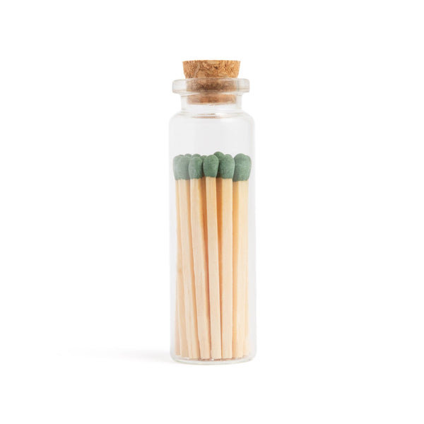 Juniper Green Matches in Small Corked Vial - Little Flower Soap Co