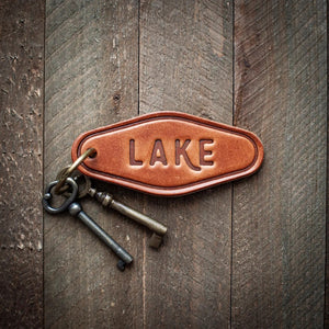 Lake Leather Keychain - Stocking stuffers - Little Flower Soap Co