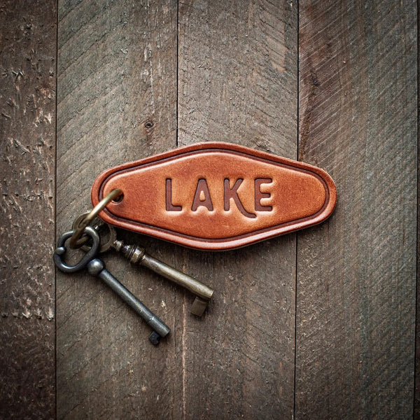 Lake Leather Keychain - Stocking stuffers - Little Flower Soap Co