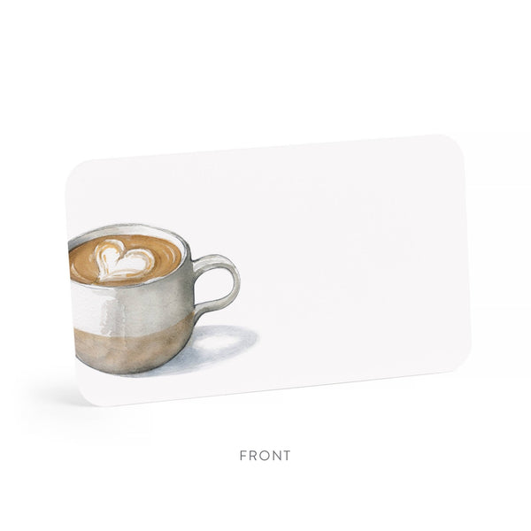 Latte Little Notes - Little Flower Soap CoCoffeeCoffee BeanCoffee giftsGreeting Card