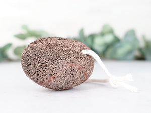 Lava Pumice Stone with Cotton Hanging Loop - Little Flower Soap Co