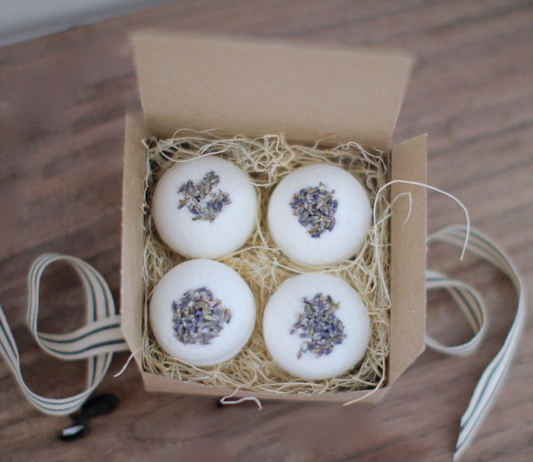 Lavender Bath Bombs - Gift Set of 4 - Little Flower Soap Co
