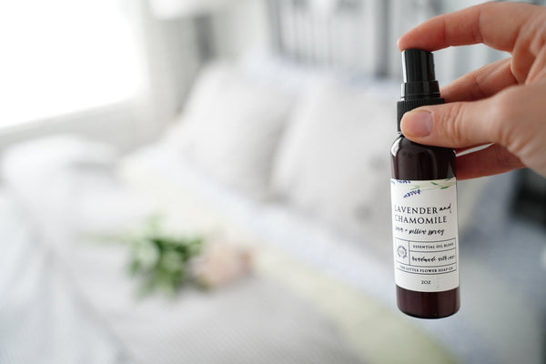 Lavender Chamomile Pillow Mist - Essential Oil Linen Spray - Little Flower Soap Co