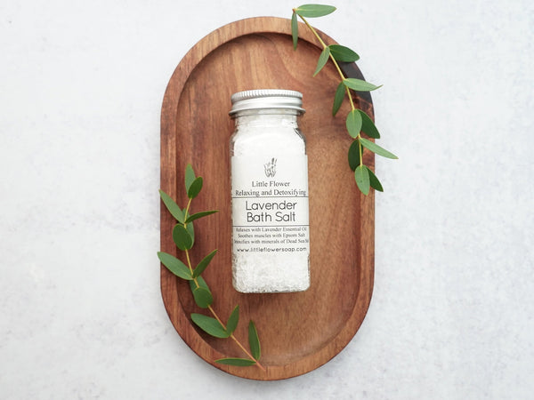 Lavender Dead Sea Detox Bath Salt - Little Flower Soap CoaromatherapyBath and Showerbath giftBath Salts
