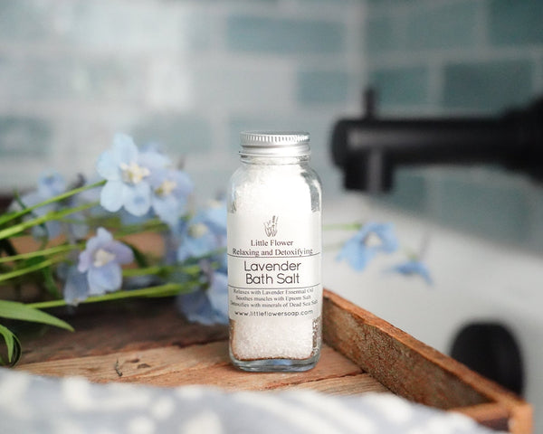 Lavender Dead Sea Detox Bath Salt - Little Flower Soap CoaromatherapyBath and Showerbath giftBath Salts