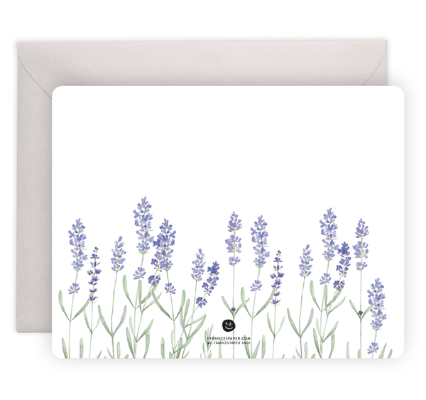 Lavender Flat Notes - Boxed Notecards, Stationery - Little Flower Soap Co
