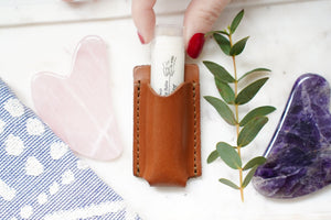 Leather Lip Balm Holder - Little Flower Soap Co