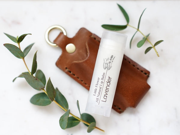 Leather Lip Balm Holder - Little Flower Soap Co