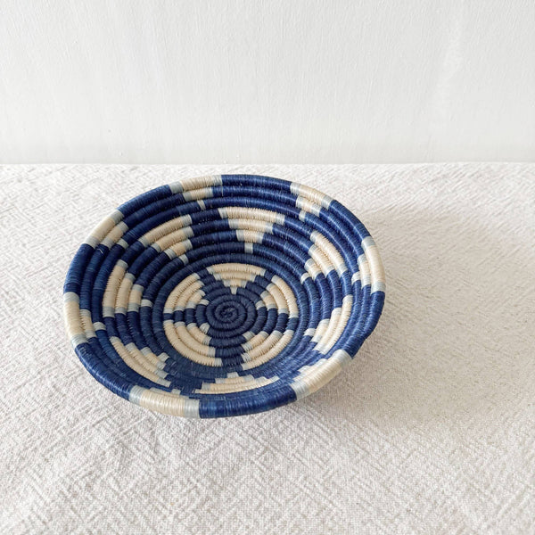Lemera Small Decorative Bowl | Handwoven Storage Basket - Little Flower Soap Cobasketbathroom decorbluehome decor