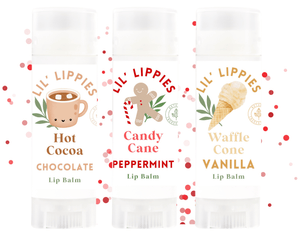 Lil Lippies Holiday Pack - Set of 3 Lip Balms - Little Flower Soap Co