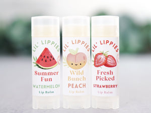 Lil Lippies Summer Fun - Set of 3 Lip Balms - Little Flower Soap Co