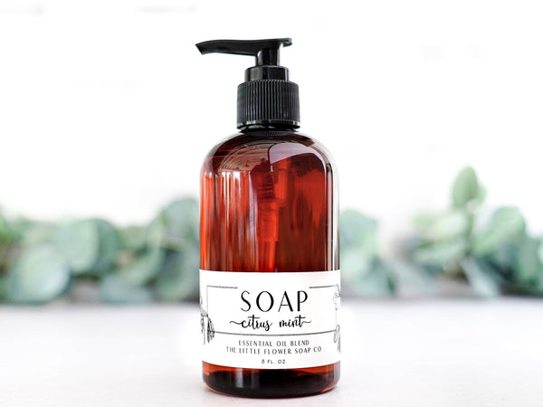 Liquid Hand Soap - Citrus Mint - Little Flower Soap Co
