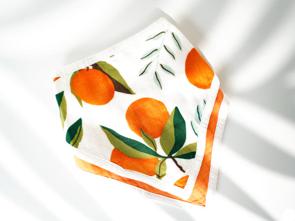 Little Cutie Muslin Bib Set of 2 - Orange Blossom Baby Shower