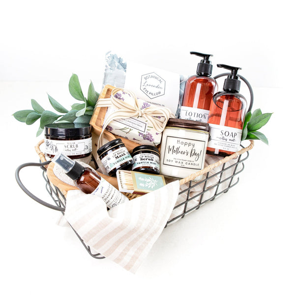 Luxury Mother’s Day Gift Basket – Handmade in the USA Self Care Set - Little Flower Soap Coartisanbath and beautybath and body giftsMother's Day Gift Basket
