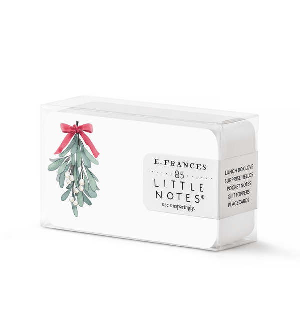Mistletoe Little Notes - 85 mini Notecards - Little Flower Soap CoChristmaschristmas boxchristmas decorGreeting Card