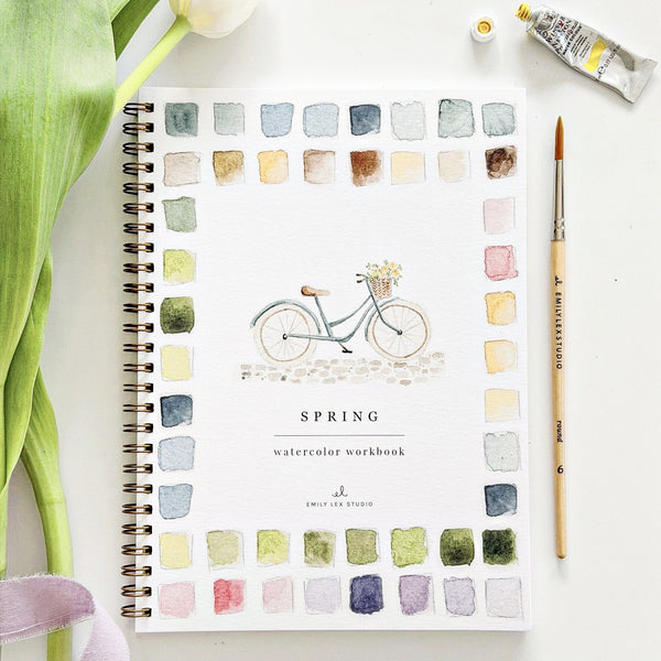 NEW Spring Watercolor Workbook | Emily Lex - Little Flower Soap Cobeginner watercolor kitbouquets watercolor workbookeasterart supplies