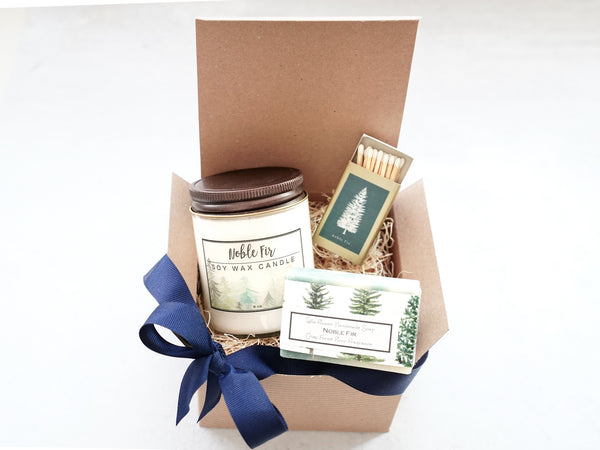 Noble Fir Candle and Soap Gift Set