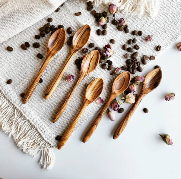 Olive Wood Mini Spoon - Qty 1 - Little Flower Soap Co