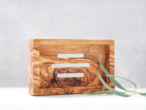 Olive Wood Soap Dish Tray - Little Flower Soap Co