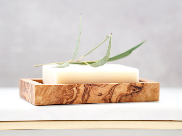 Olive Wood Soap Dish Tray - Little Flower Soap Co