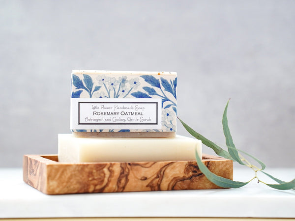 Olive Wood Soap Dish Tray - Little Flower Soap Co