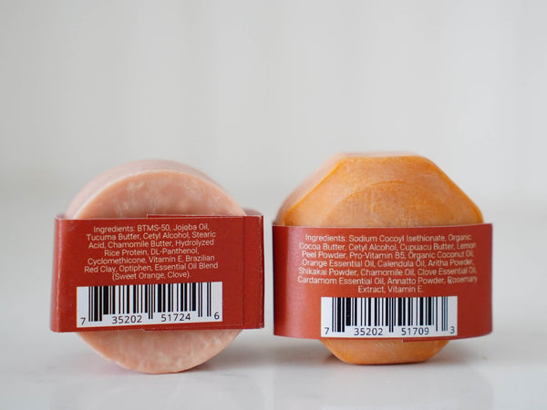 Orange Clove Shampoo & Conditioner Bar Set - Little Flower Soap CoBath and Showerconditioner barEco Friendlyshampoo