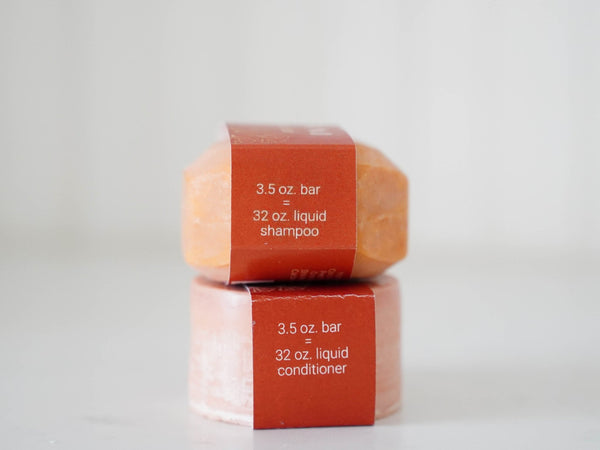 Orange Clove Shampoo & Conditioner Bar Set - Little Flower Soap CoBath and Showerconditioner barEco Friendlyshampoo