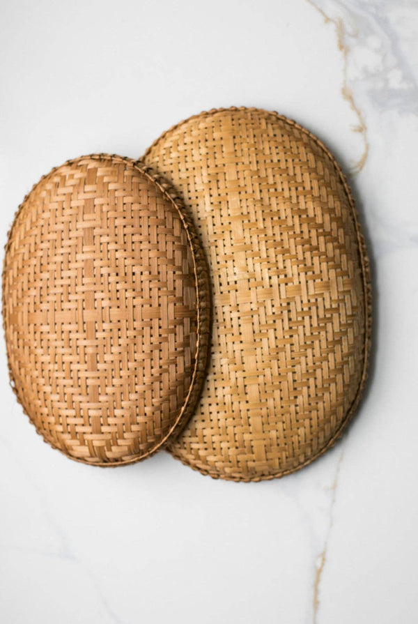 Oval Farmhouse Basket - Smoked Bamboo - Little Flower Soap Co
