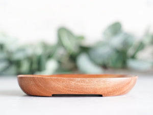 Oval Neem Wood Soap Dish - Little Flower Soap Co