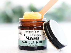 Overnight Lip Rescue Mask - Vanilla Mint - Little Flower Soap Co