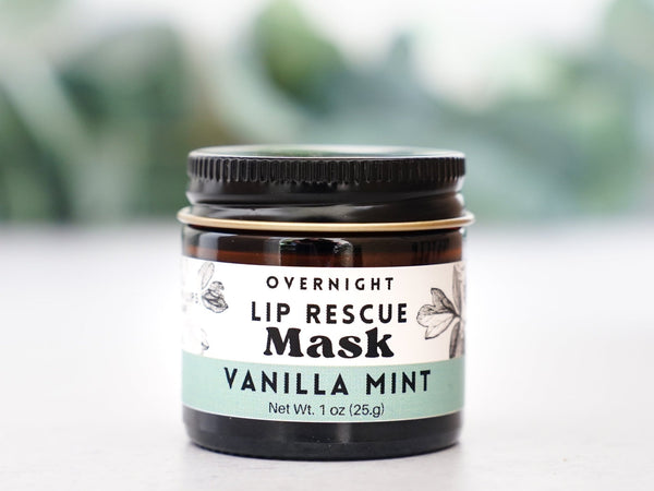 Overnight Lip Rescue Mask - Vanilla Mint - Little Flower Soap Co