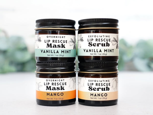 Overnight Lip Rescue Mask - Vanilla Mint - Little Flower Soap Co