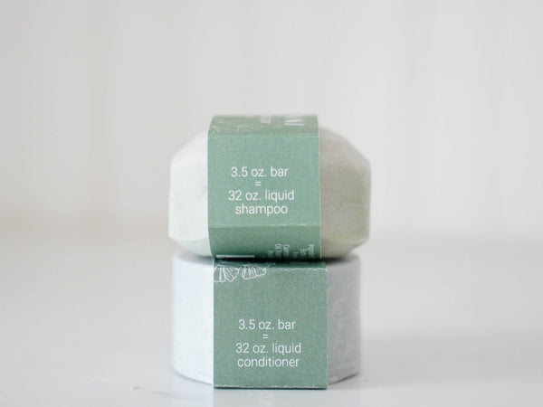 Peppermint Sage Shampoo & Conditioner Bar Set