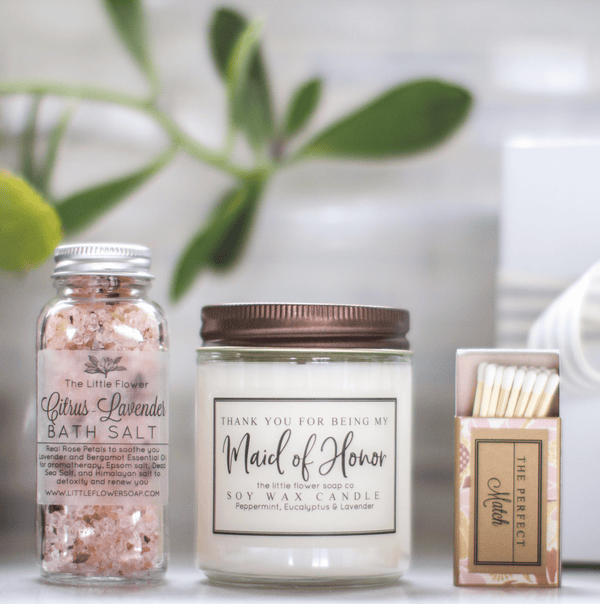 Personalized Bridesmaids Proposal Gift Box with Custom Name - Little Flower Soap Co